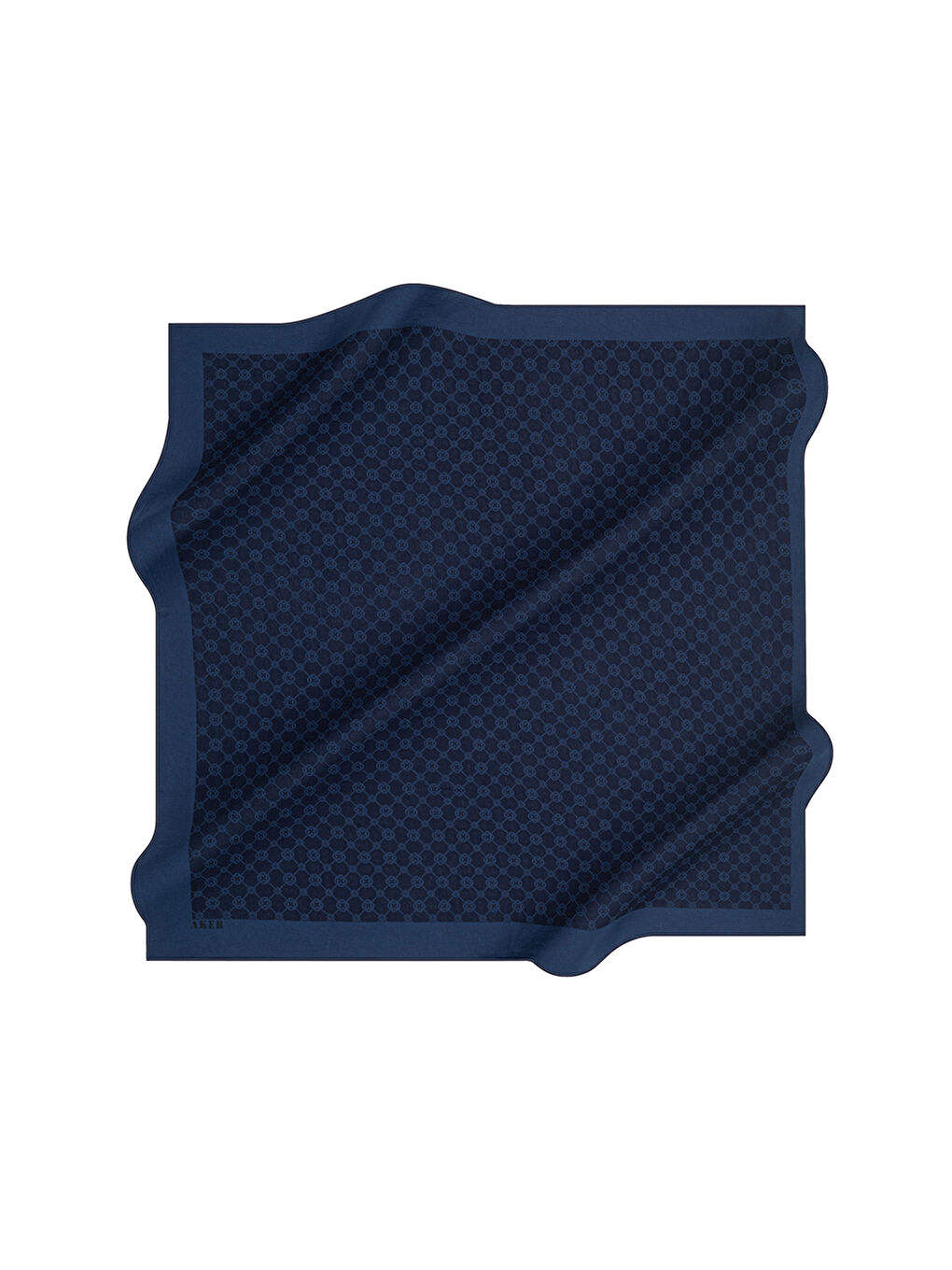 Lacivert 100X100 1090500 Elegance Monogram Eşarp