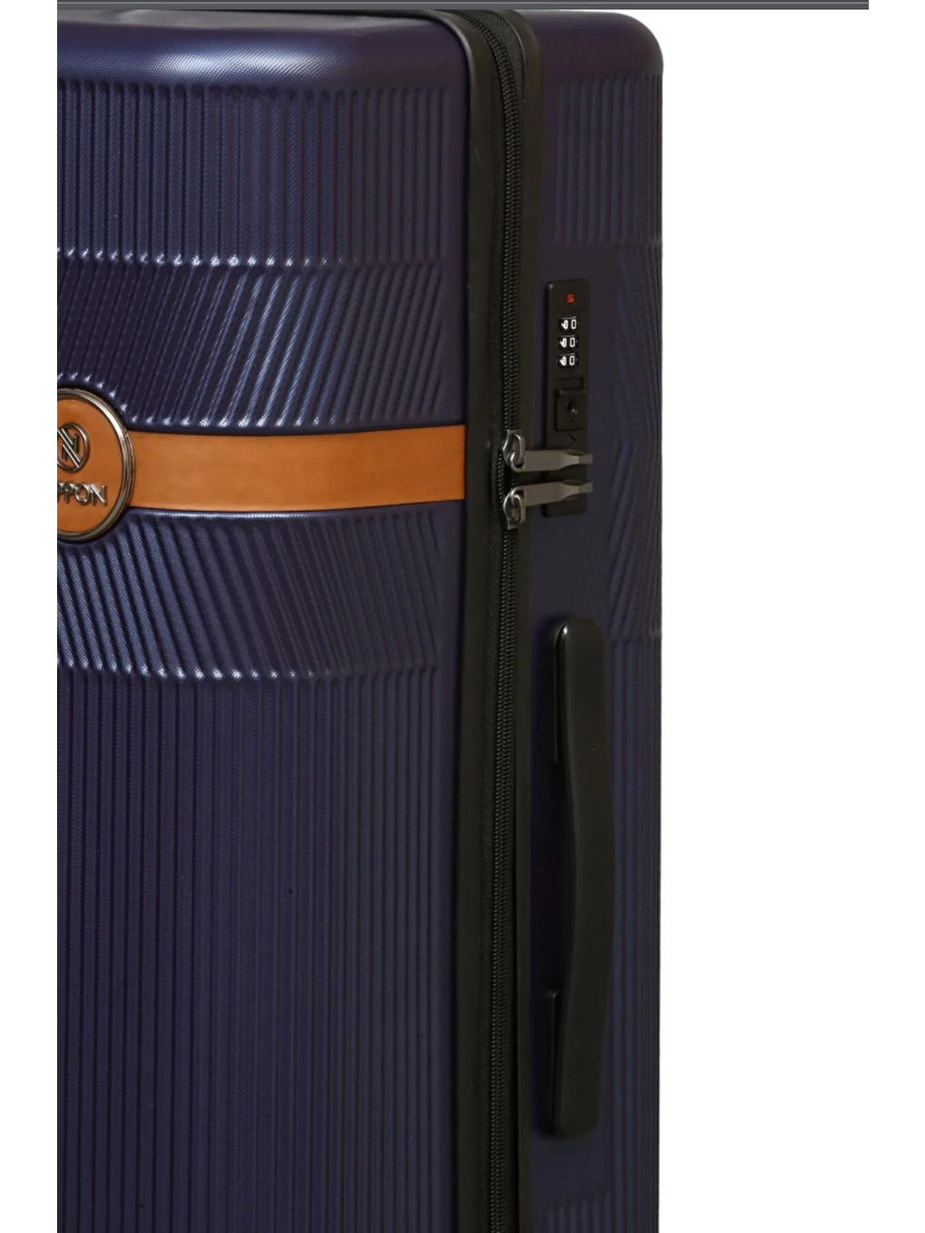 Lacivert Kırılmaz Polikarbon TSA Kilitli 8 Tekerlek Valiz Seti 1816-6