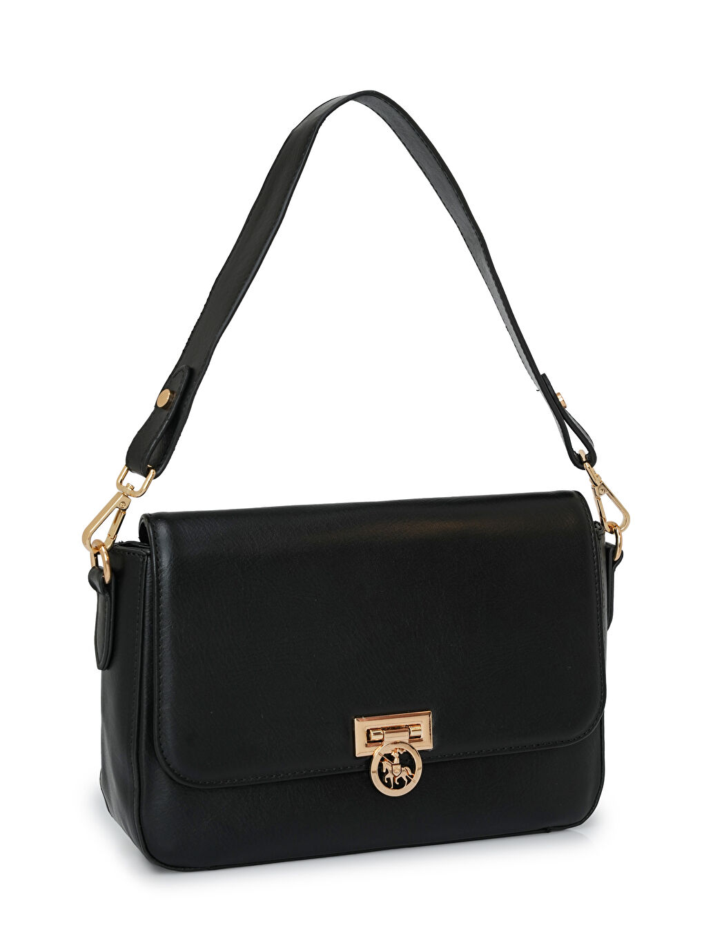 Siyah Kapaklı Kadın Omuz Çantasıı DJ221-3-1