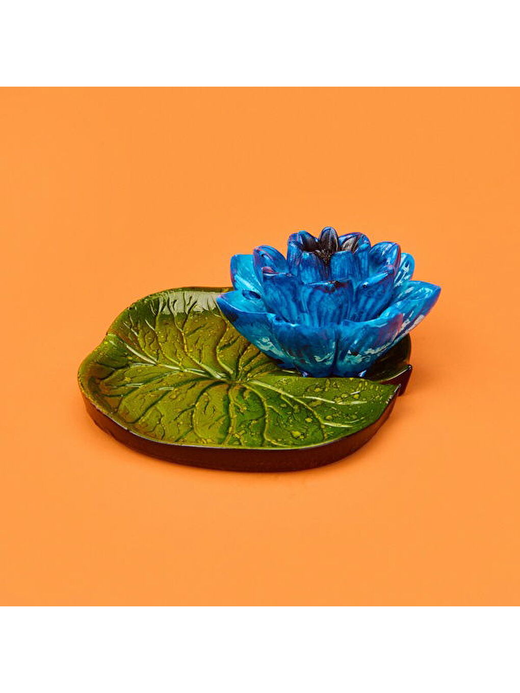 Deco Lotus Dekoratif Tabak - Mavi - 12 cm-2