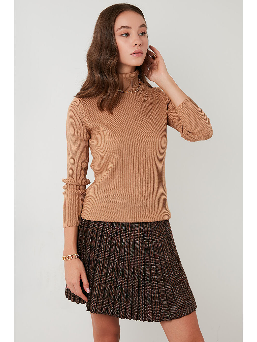 Mor Fitilli Regular Fit Balıkçı Yaka Soft Akrilik 2'li Paket Kazak 4614102S2-2