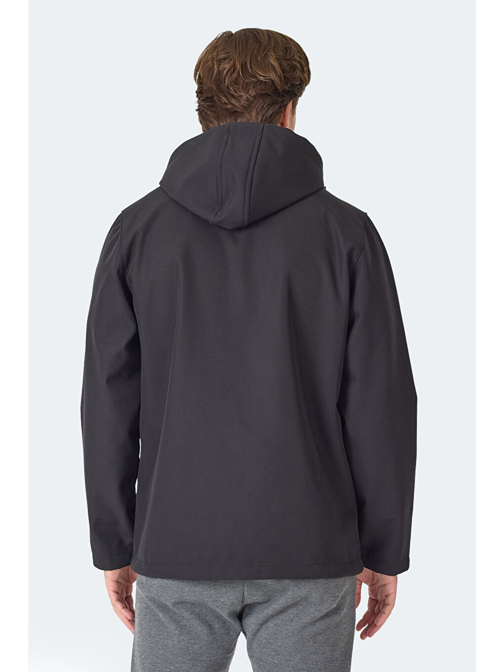 HARMONIC Erkek Kapüşonlu Fermuarlı Siyah Mont & Kaban-4