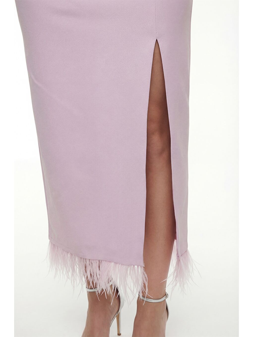 Pembe Kadın Pudra Dar Kalıp Otrişli Söz Nişan Nikah Abiye Elbise-1