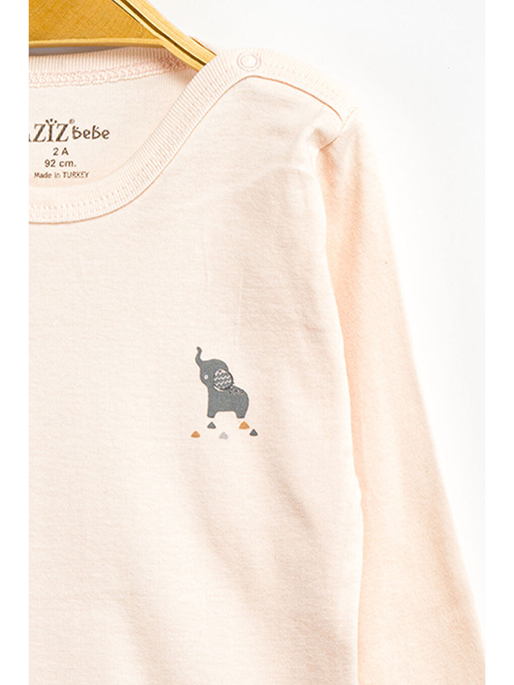 Pembe Erkek Kız Bebek Çıtçıtlı % 100 Pamuk Body & Zıbın 0 Ay - 12 Ay-2