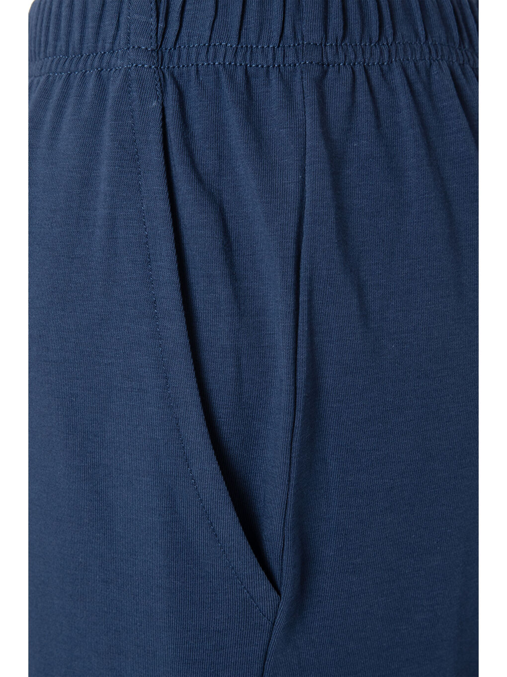 Mavi Erkek Pamuklu Uzun Kollu Cepli %100 Pamuk Pijama Takımı-3