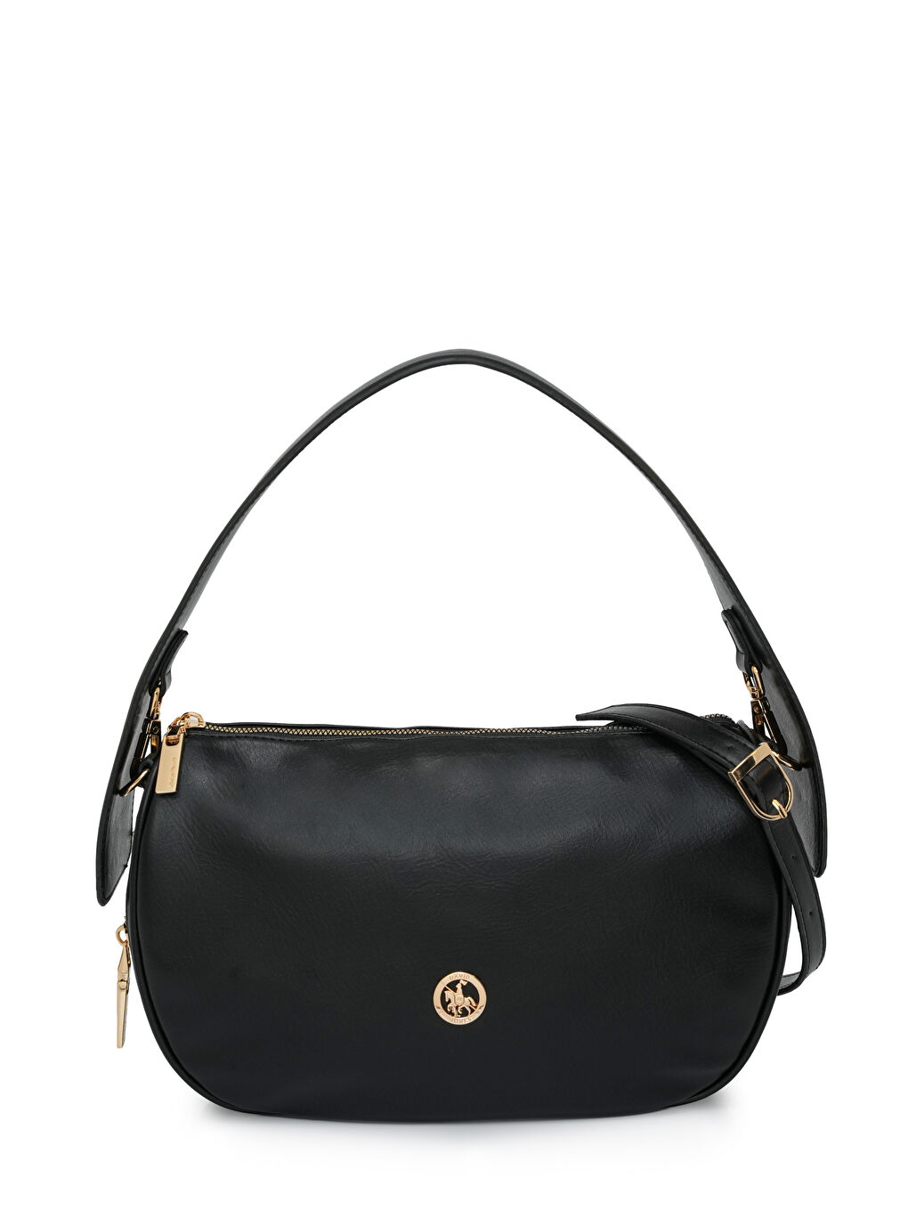Siyah Logolu Kadın Omuz Çantası DJ358-1-1