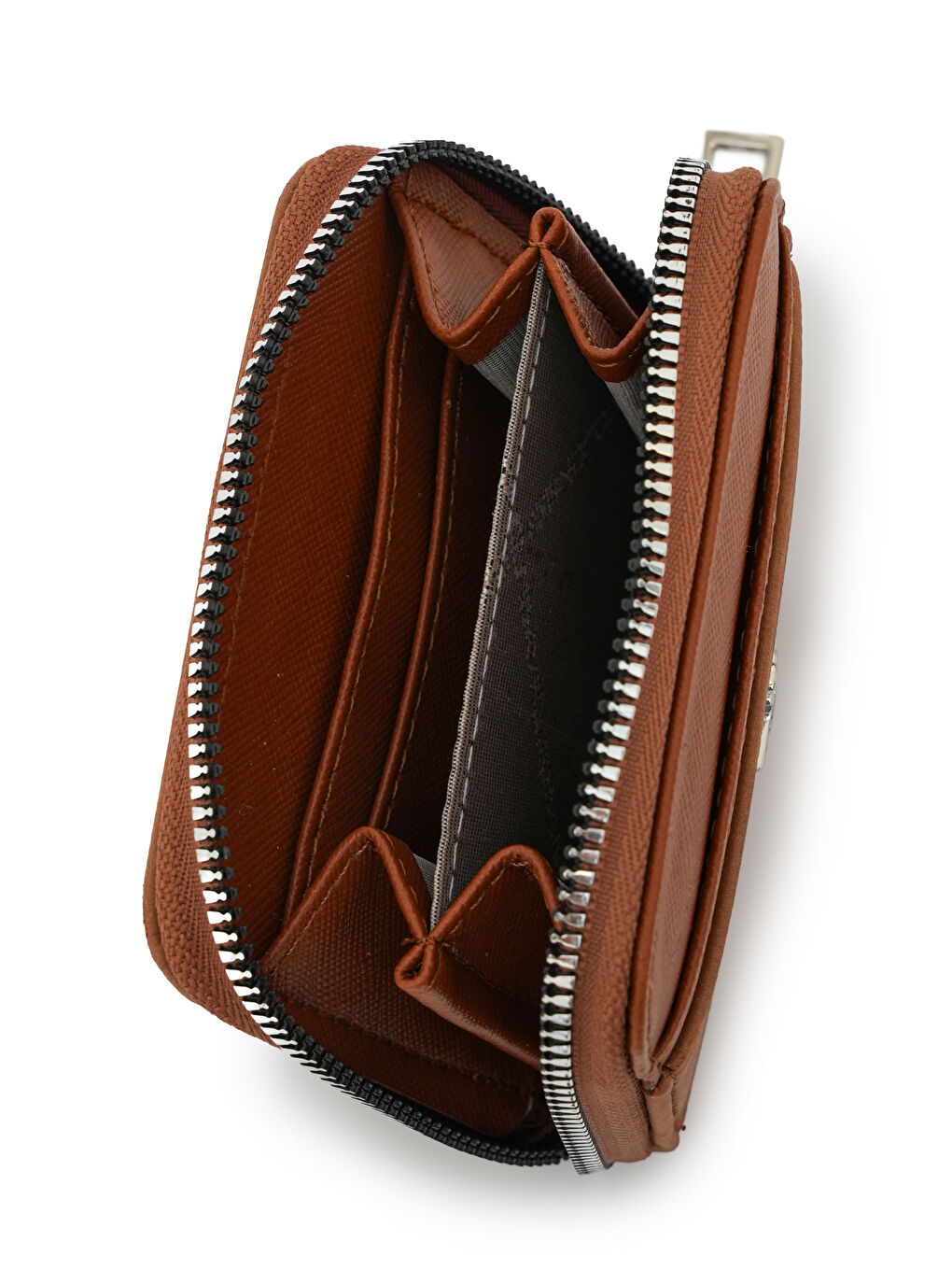 Kahverengi Kartlık Bölme Detaylı Mini Cüzdan CZ100-1-4