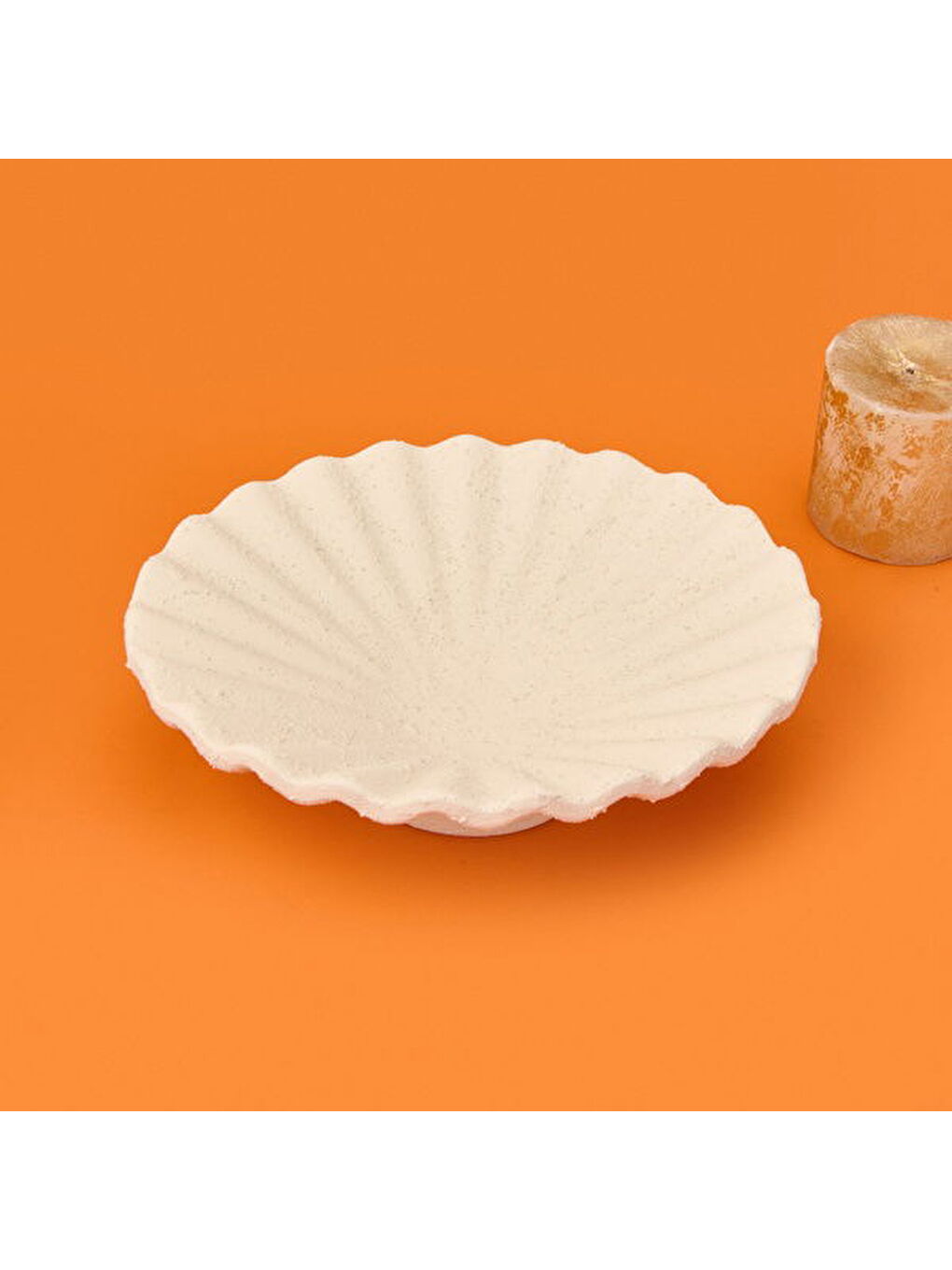 Deco Olite Dekoratif Tabak - Bej - 26 cm-4