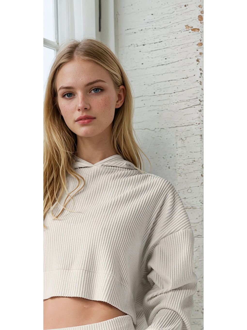 Bej Modal Kumaş Ribana Detay Eşofman Takımı-2