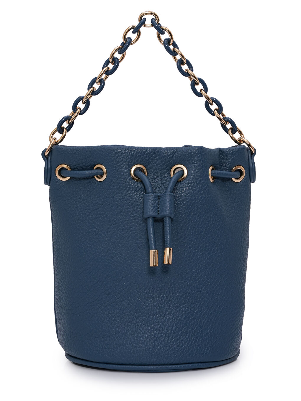 Mavi Zincir Detaylı Büzgülü Kadın Omuz Çantası MB03