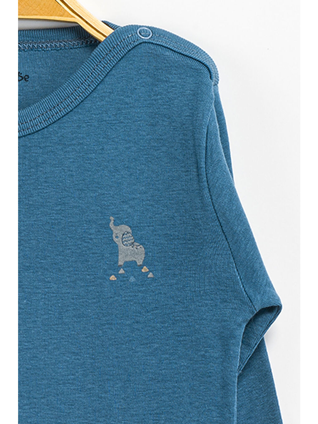 Petrol Erkek Kız Bebek Çıtçıtlı % 100 Pamuk Body & Zıbın 0 Ay - 12 Ay-2