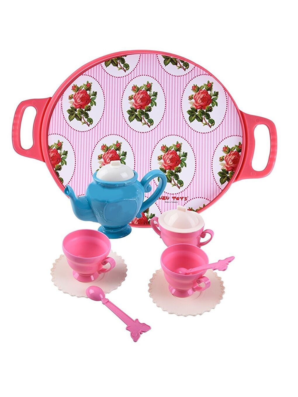 Zuzu Tepsili Çay Seti Pembe