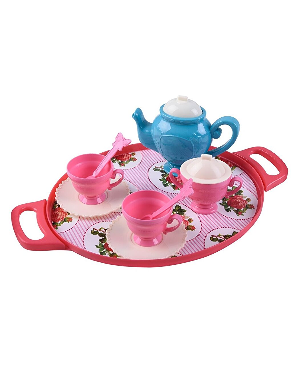 Zuzu Tepsili Çay Seti Pembe-2