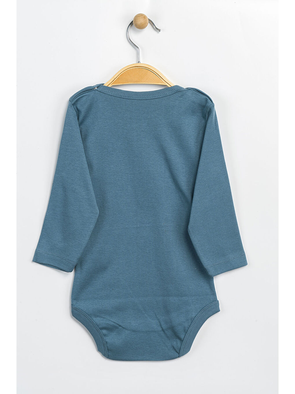 Gri Erkek Kız Bebek Çıtçıtlı % 100 Pamuk Body & Zıbın 0 Ay - 12 Ay-1