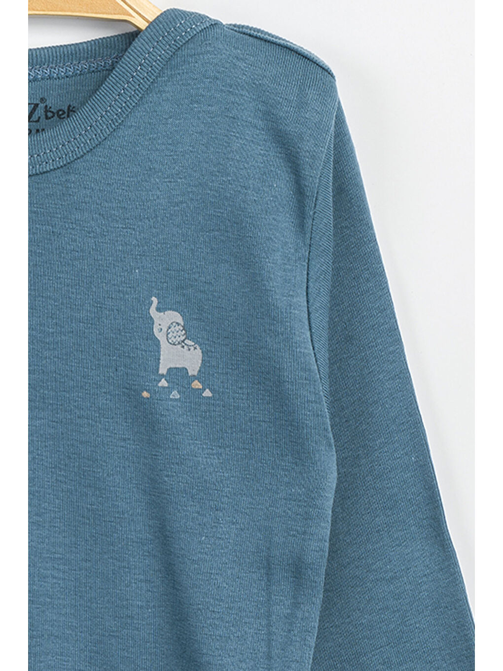 Gri Erkek Kız Bebek Çıtçıtlı % 100 Pamuk Body & Zıbın 0 Ay - 12 Ay-2