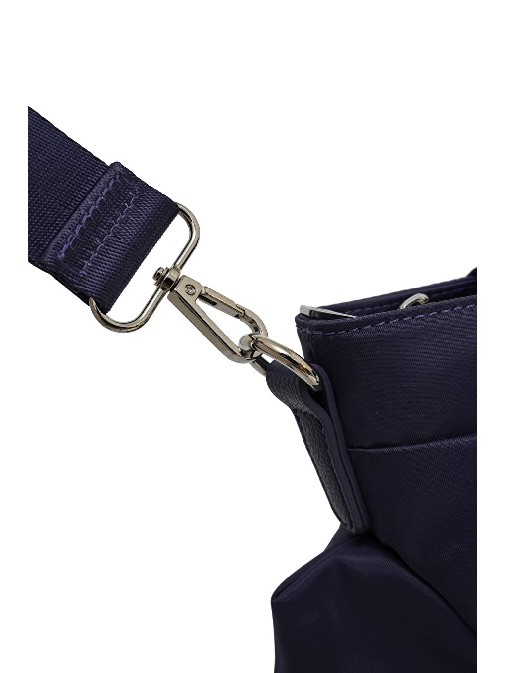 Mor Fermuarlı Yan Cepli Kadın Omuz Çantası MB21-3