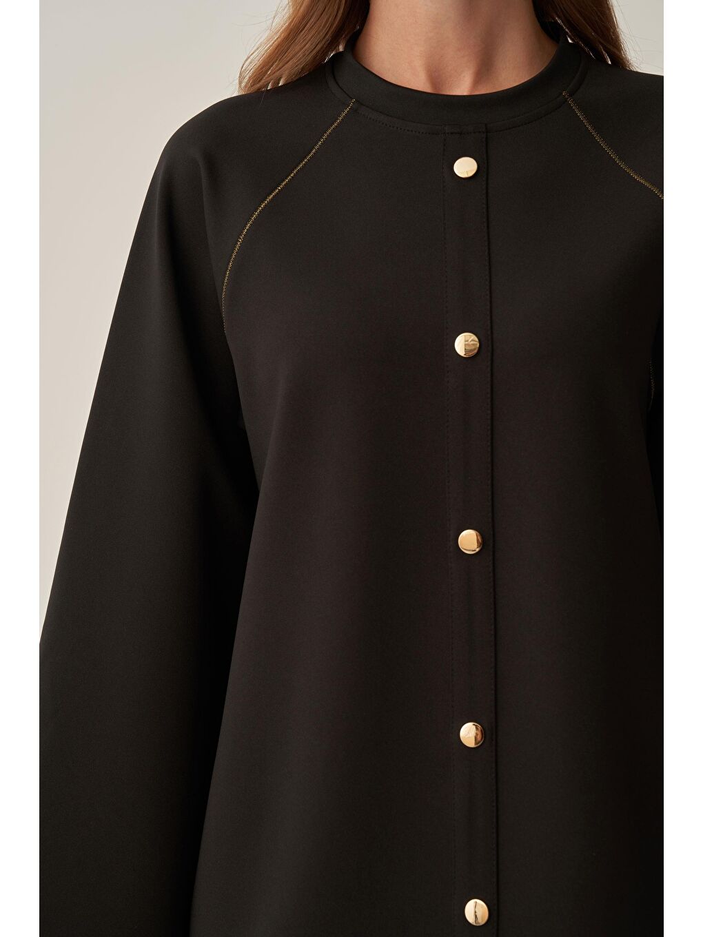 Siyah-Gold Çıtçıtlı Pantolonlu Takım-4