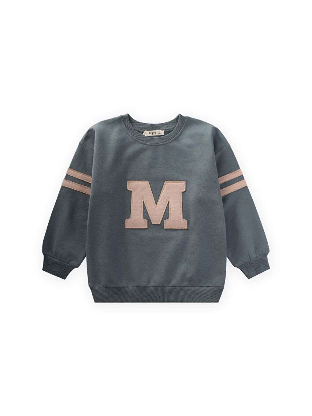 Aplikeli Sweatshirt 3-9 Yaş Çağla Yeşili