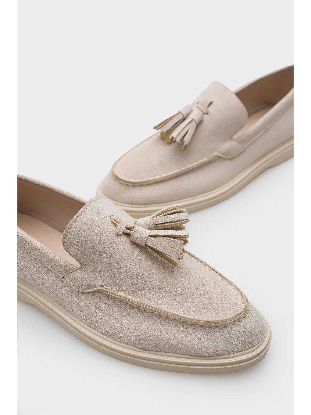 Bej Ronnica Kadın Loafer-3