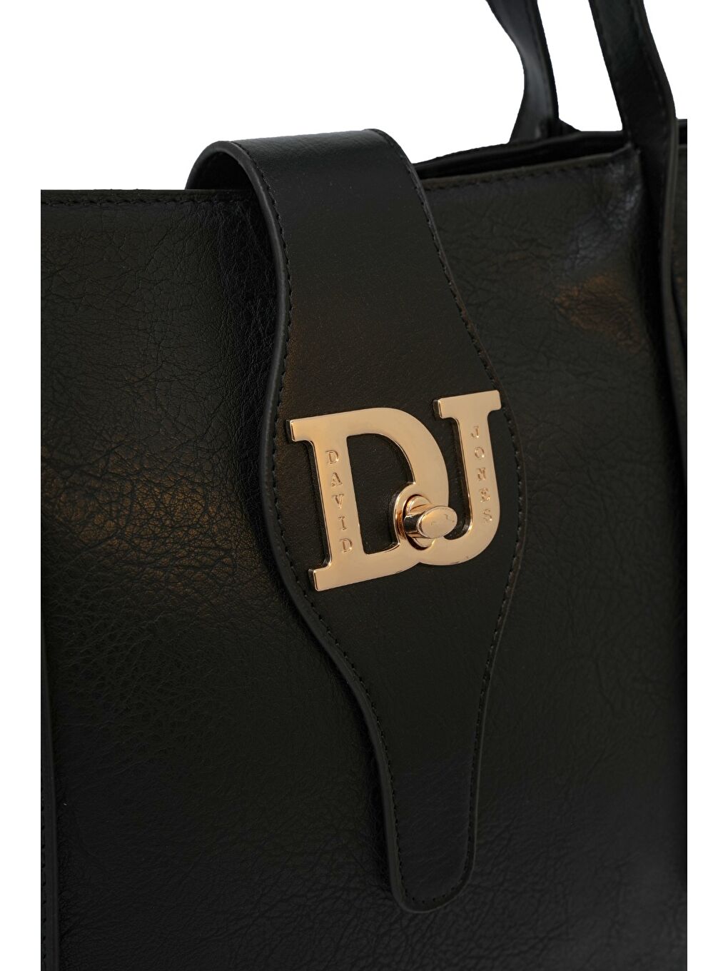 Siyah Logo Kapaklı Kadın Omuz Çantası DJ385-1-3