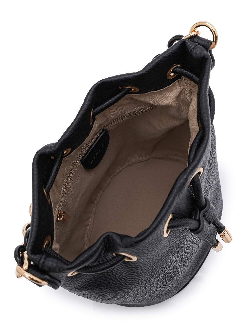 Siyah Zincir Detaylı Büzgülü Kadın Omuz Çantası MB03-4