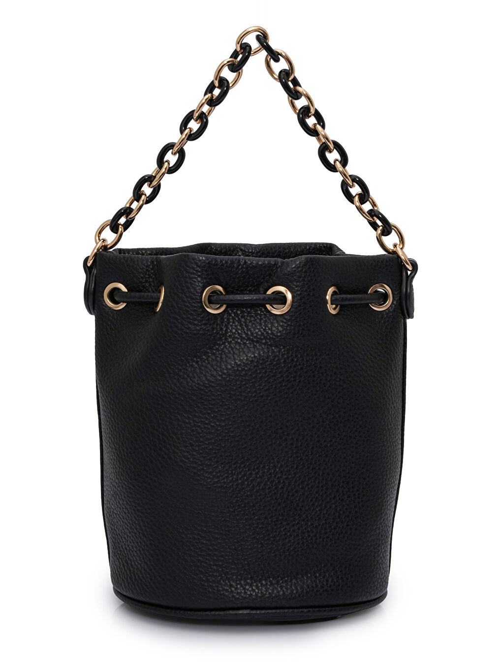 Siyah Zincir Detaylı Büzgülü Kadın Omuz Çantası MB03-5