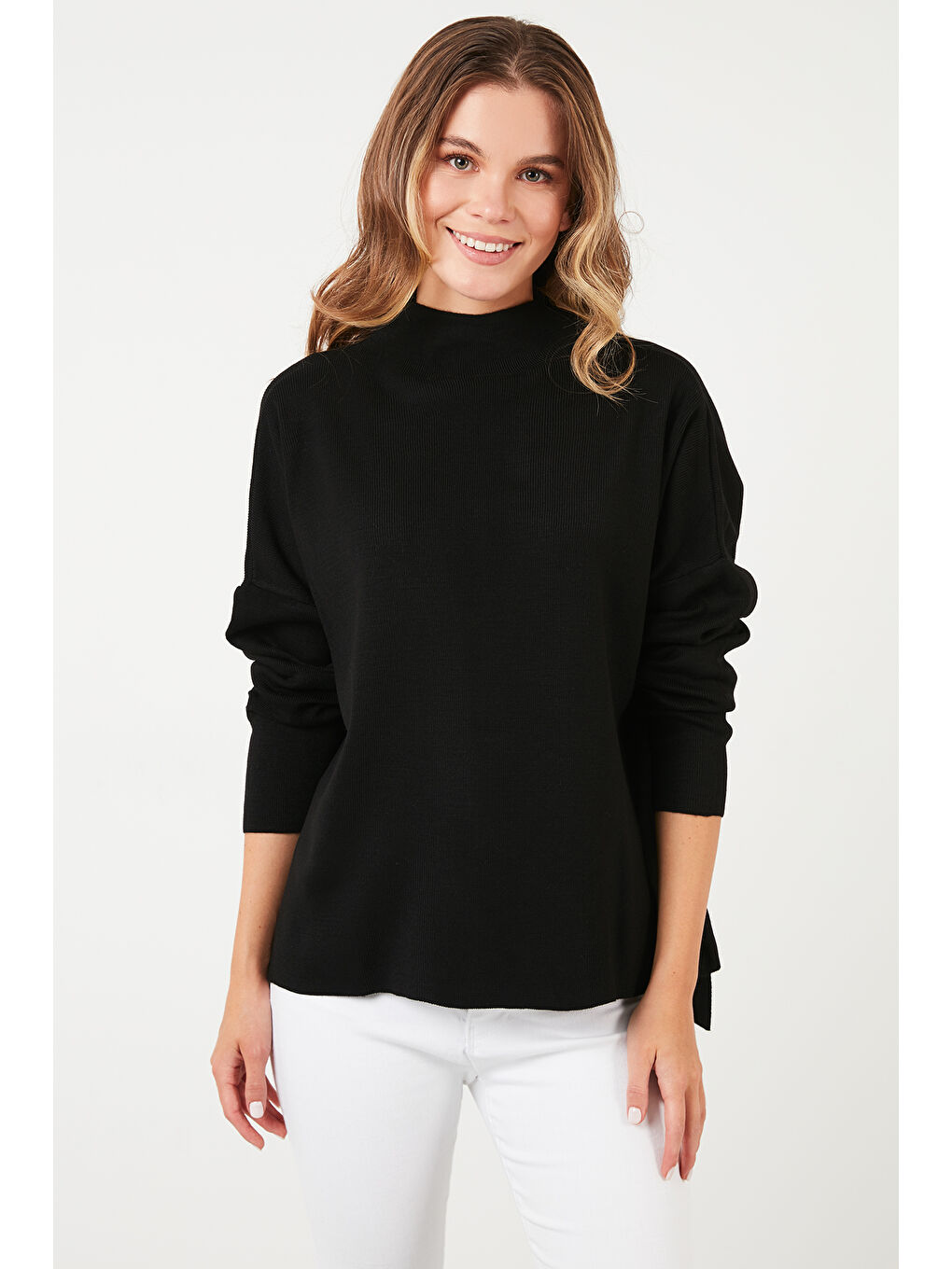 Bej Pamuklu Arkası Uzun Dik Yaka 2'li Paket Triko Kazak 4615002S2-2