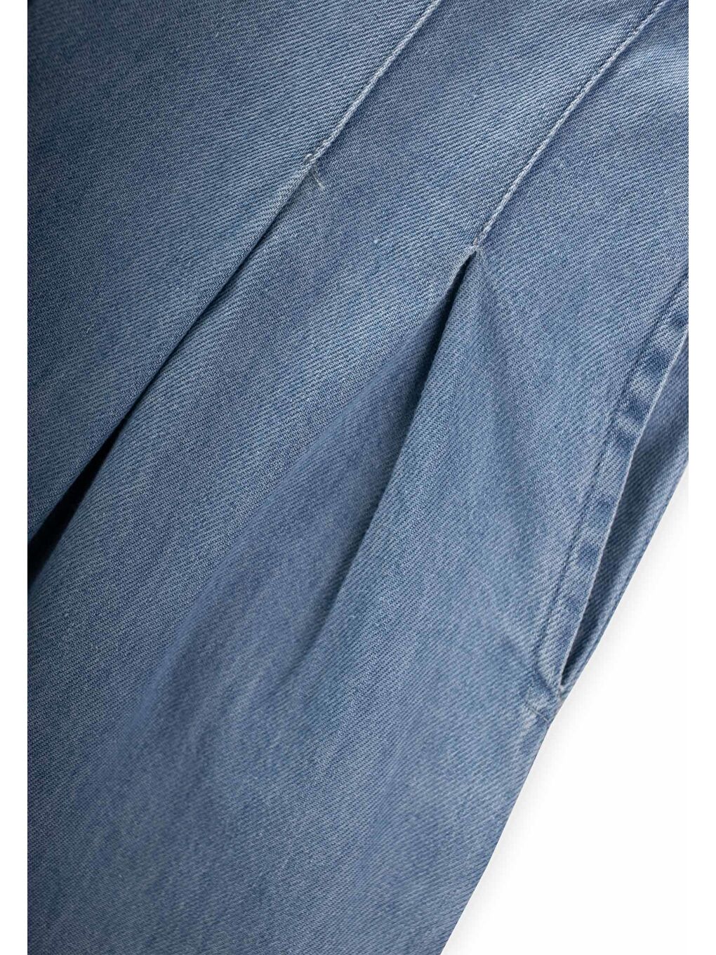 Geniş Paça Jean Pantolon 4-12 Yaş A Mavi-2