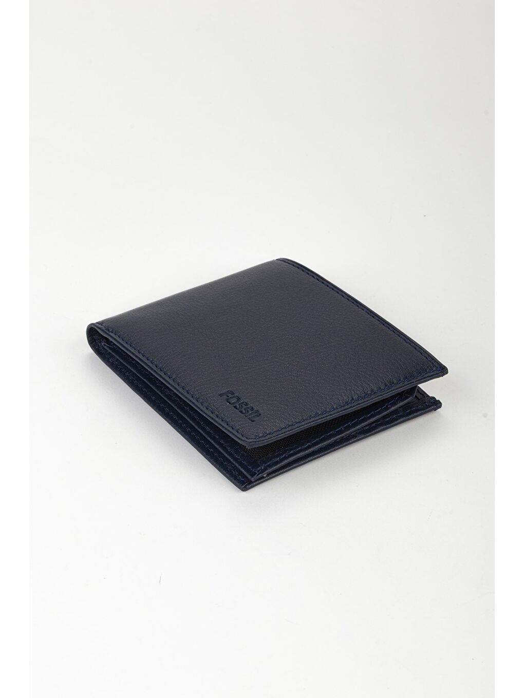 Lacivert Kutulu Hakiki Deri Yatay El Portföyü Cüzdan-3