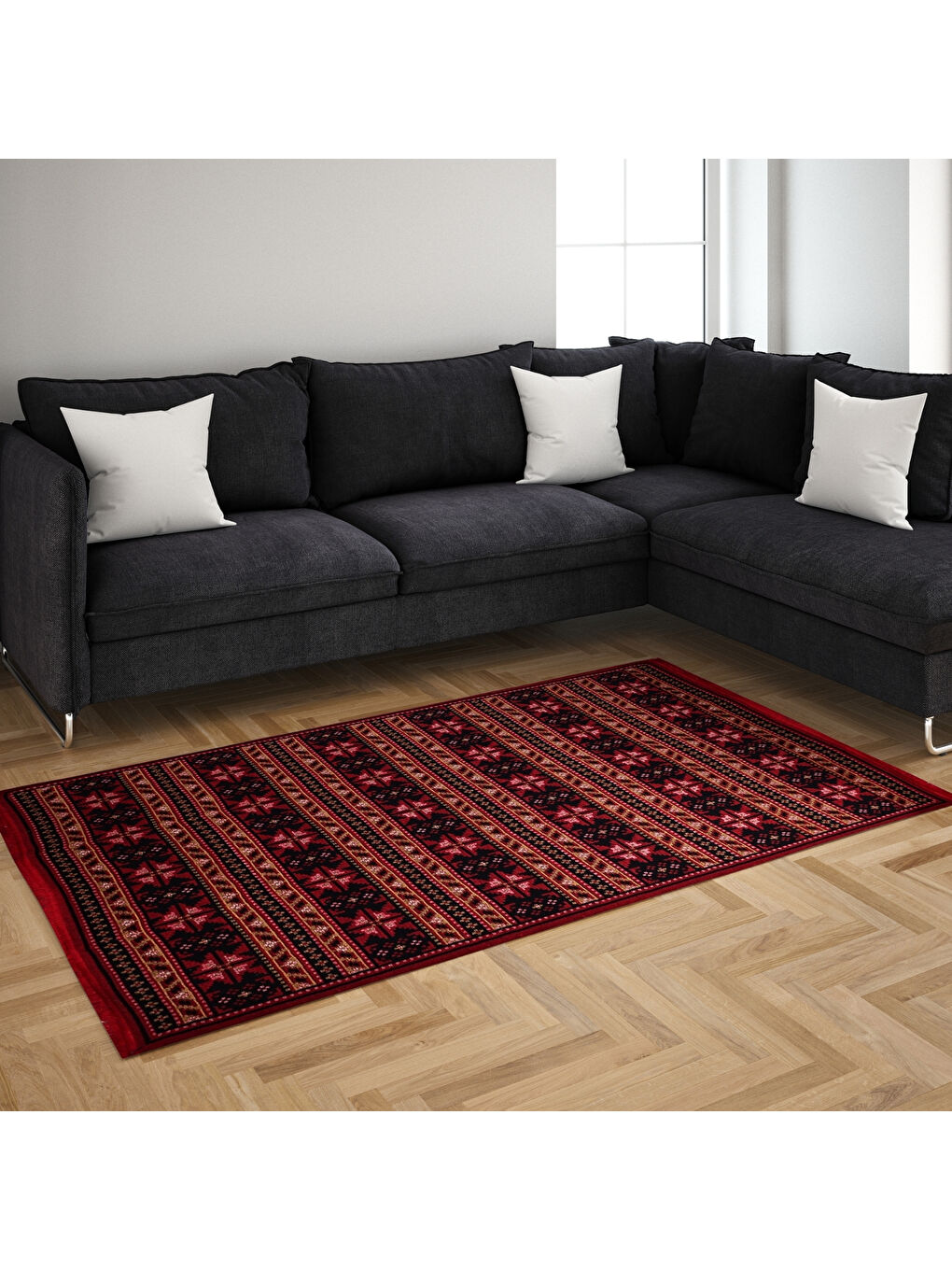 Karışık Kilim, Makinede Yıkanabilir, Etnik Desenli, 120*180 cm, SA25BA-4