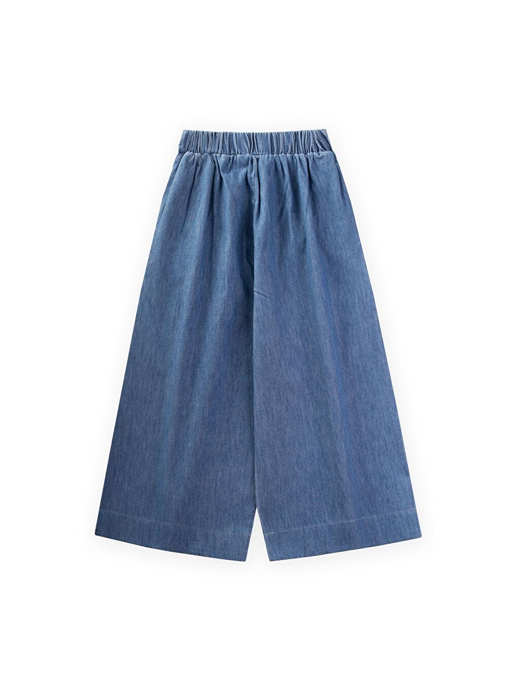 Geniş Paça Jean Pantolon 4-12 Yaş Mavi-1