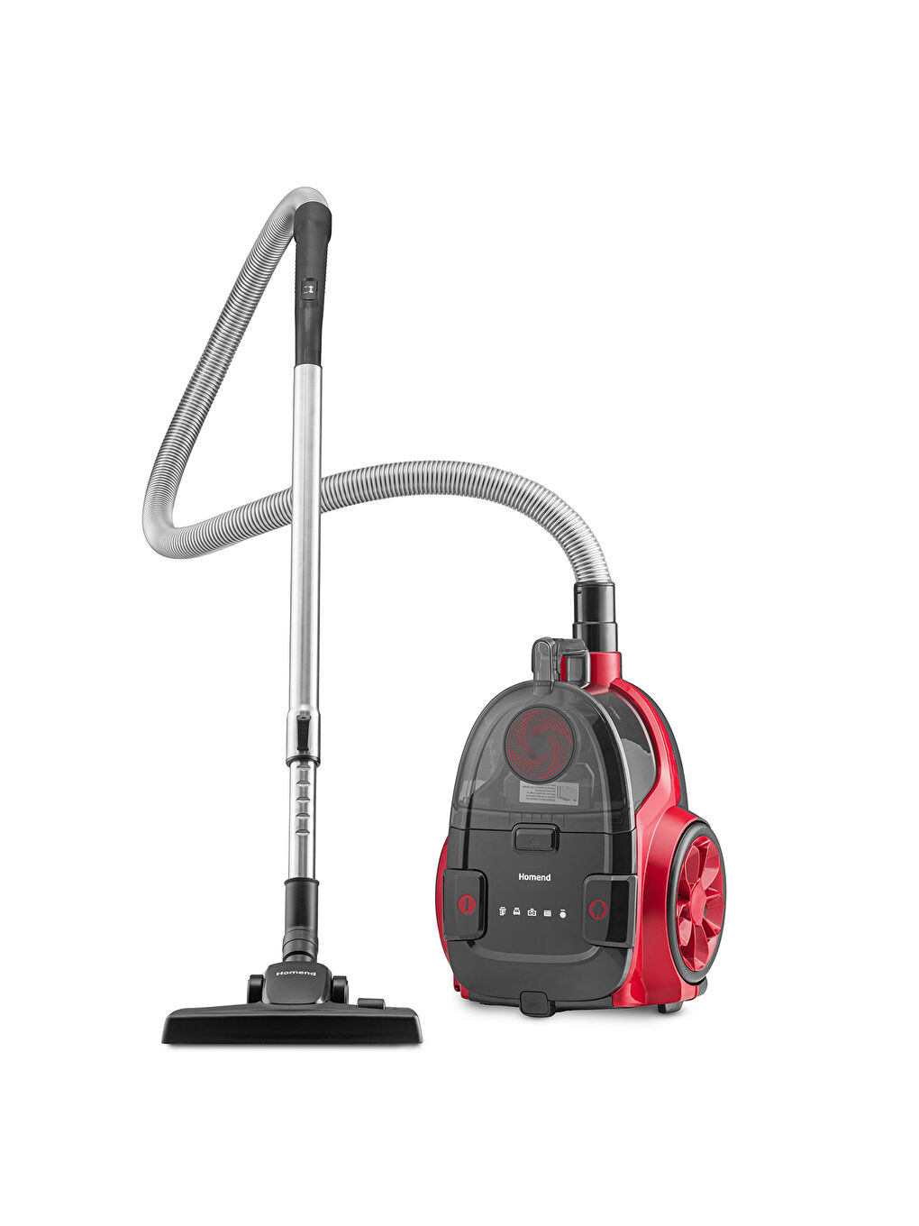 Dustider 1255H Yatay Süpürge Kırmızı Siyah-1