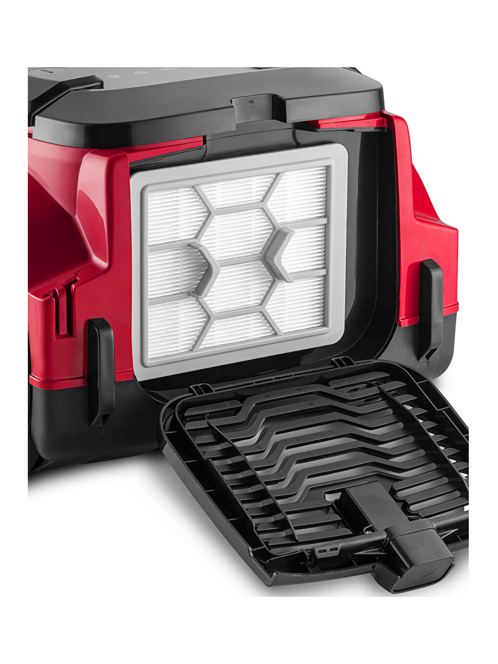 Dustider 1255H Yatay Süpürge Kırmızı Siyah-3