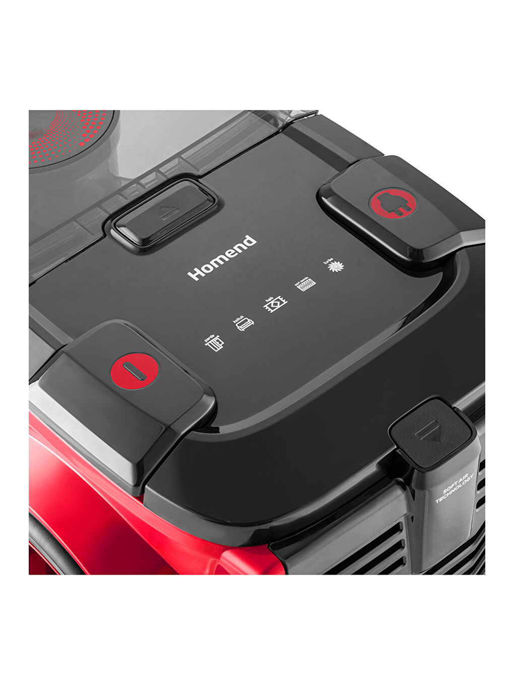 Dustider 1255H Yatay Süpürge Kırmızı Siyah-4