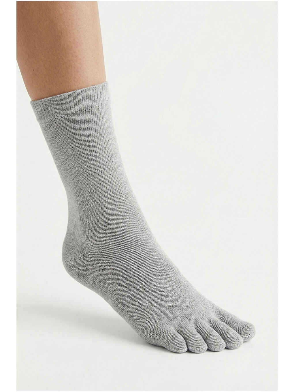 Bambu Parmaklı Gri Çorap | Koku ve Mantar Önleyici | Ter Emici | Kokulu GRI-1