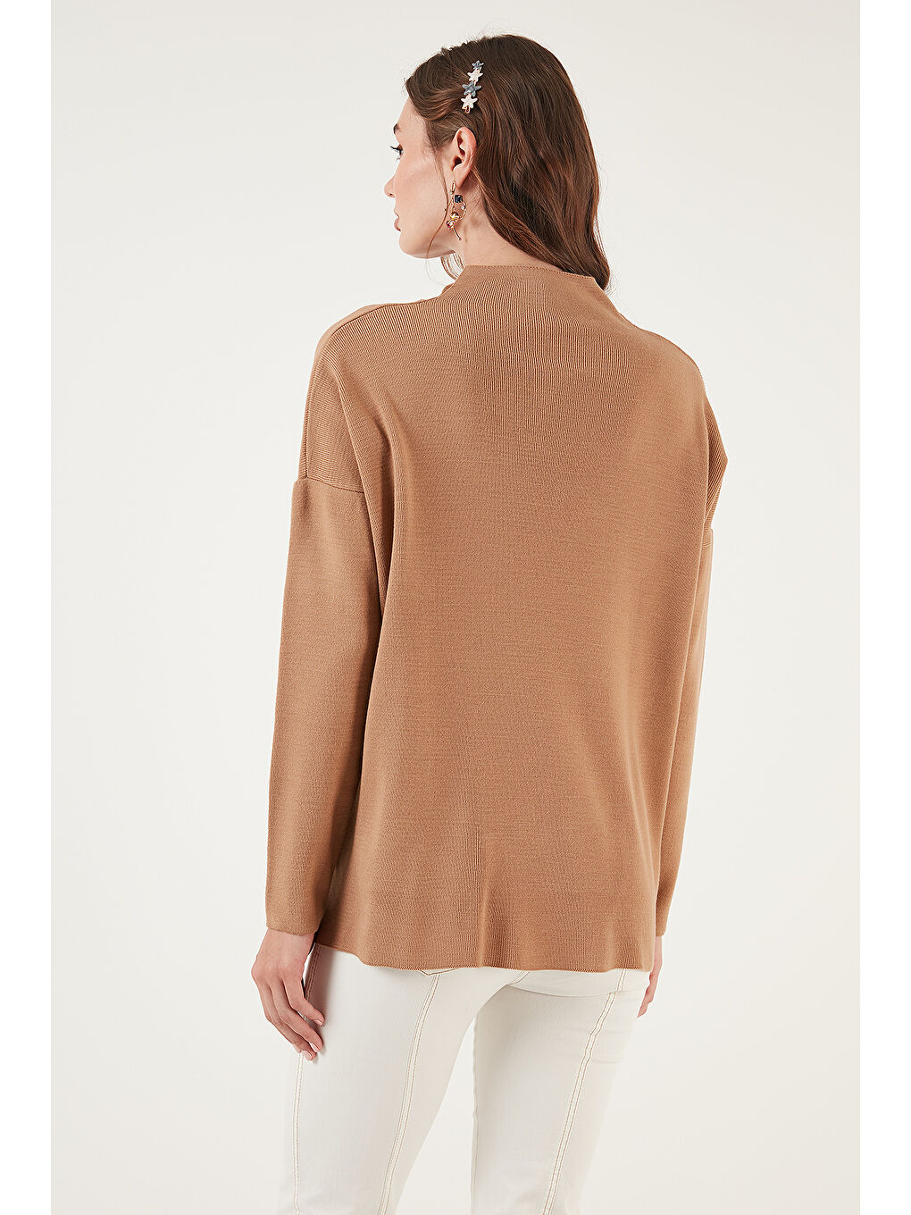 Mor Pamuklu Arkası Uzun Dik Yaka 2'li Paket Triko Kazak 4615002S2-4