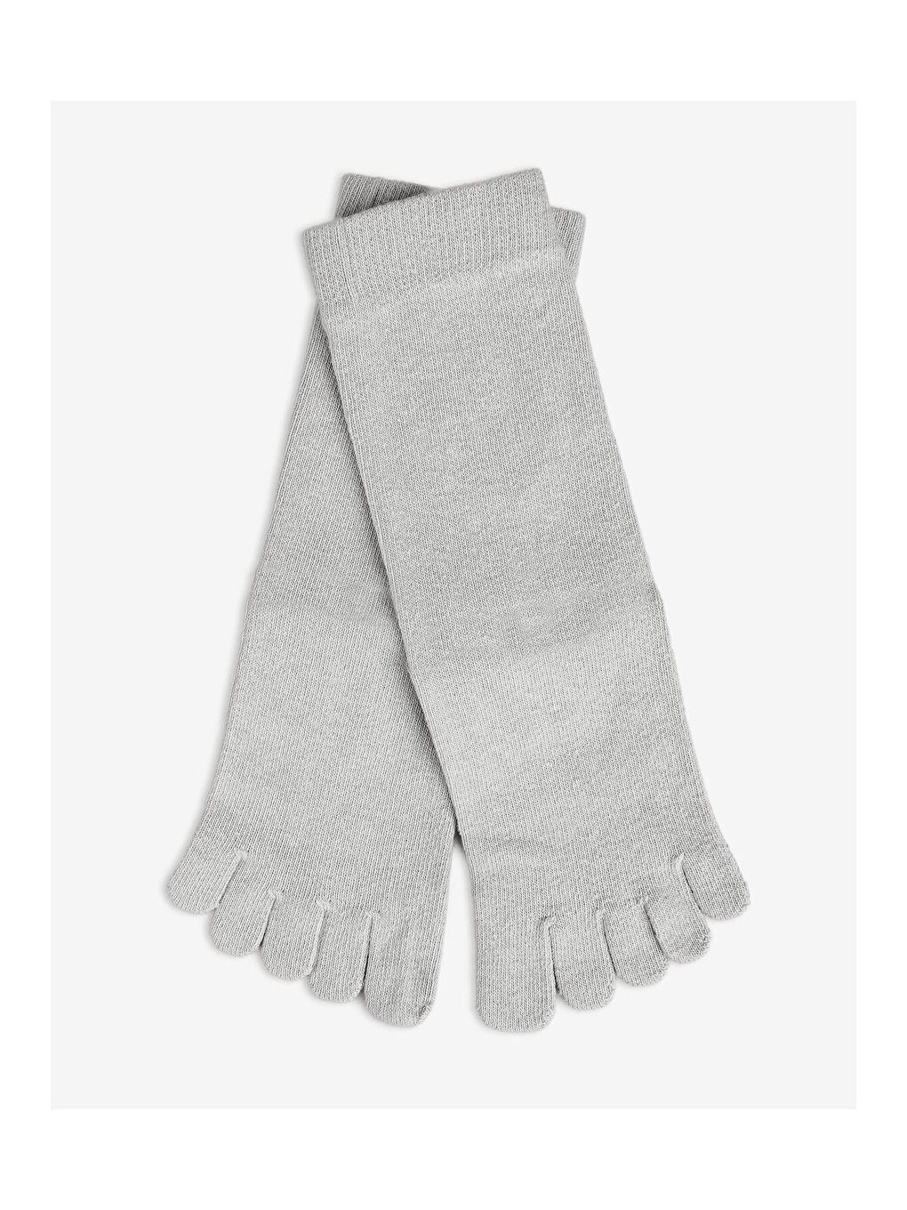 Bambu Parmaklı Gri Çorap | Koku ve Mantar Önleyici | Ter Emici | Kokulu GRI-2