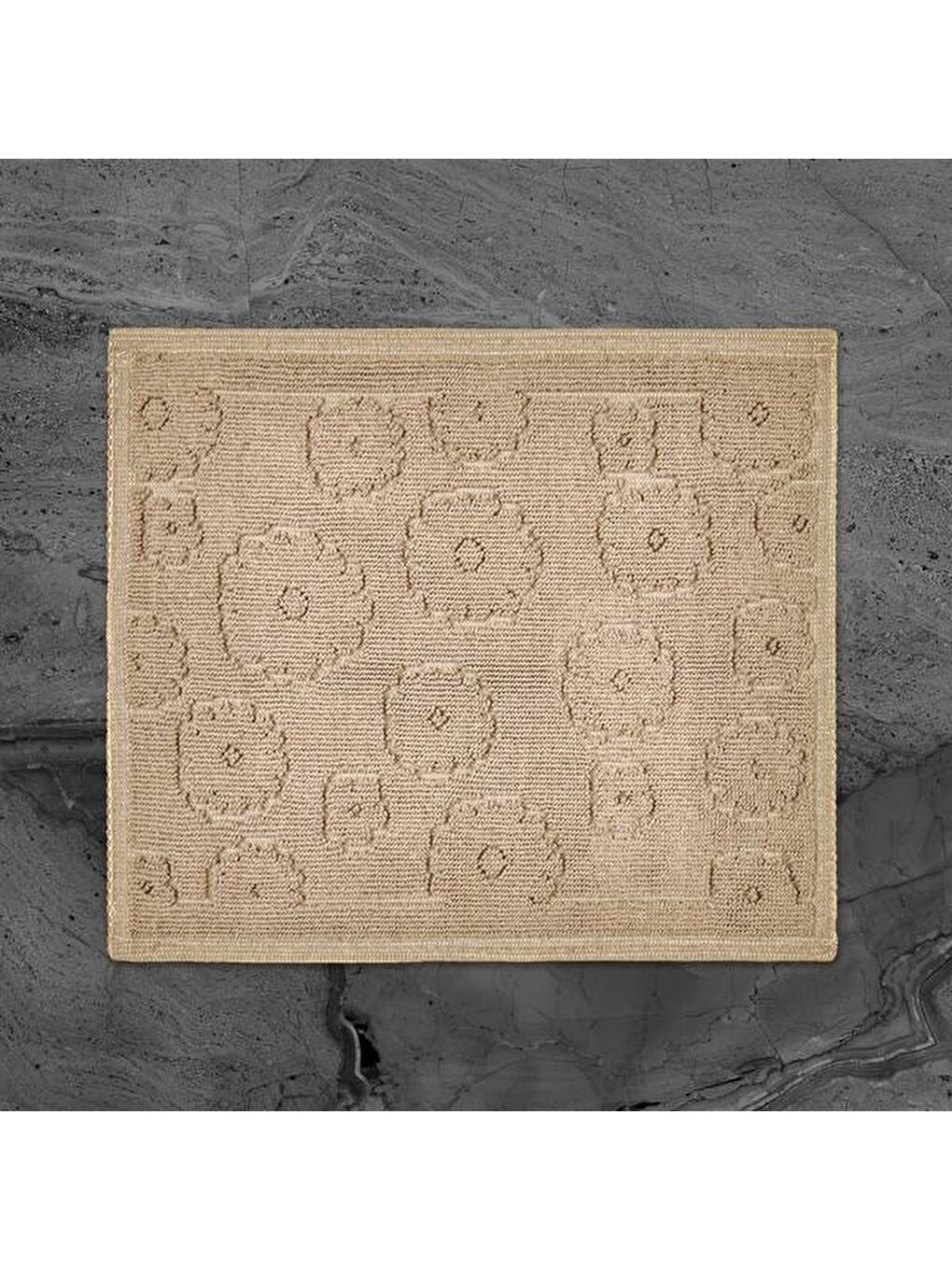 Soft Fiore 2'li Banyo Paspası - Bej - 60x100 cm + 50x60 cm-3