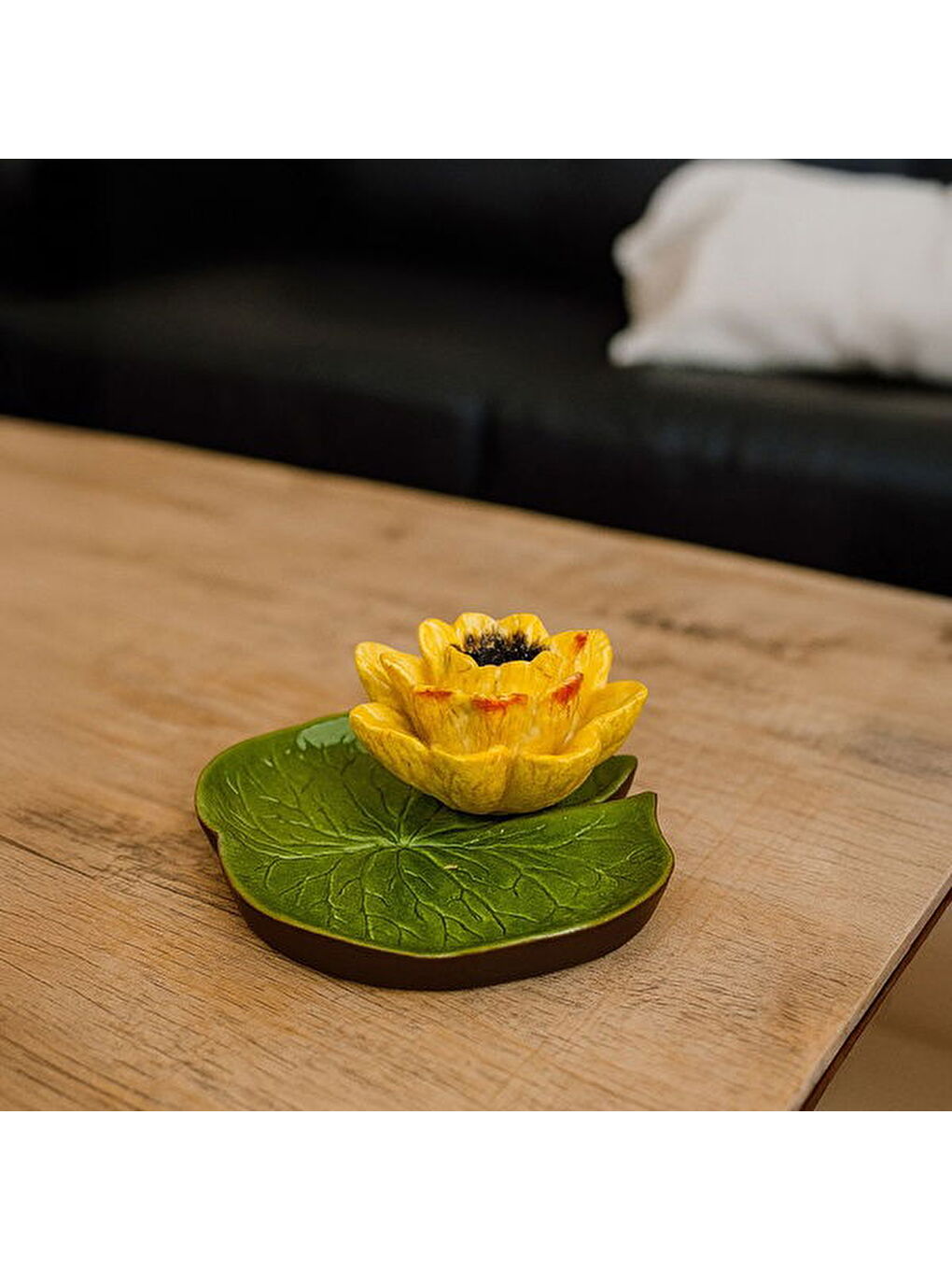 Deco Lotus Dekoratif Tabak - Sarı - 12 cm