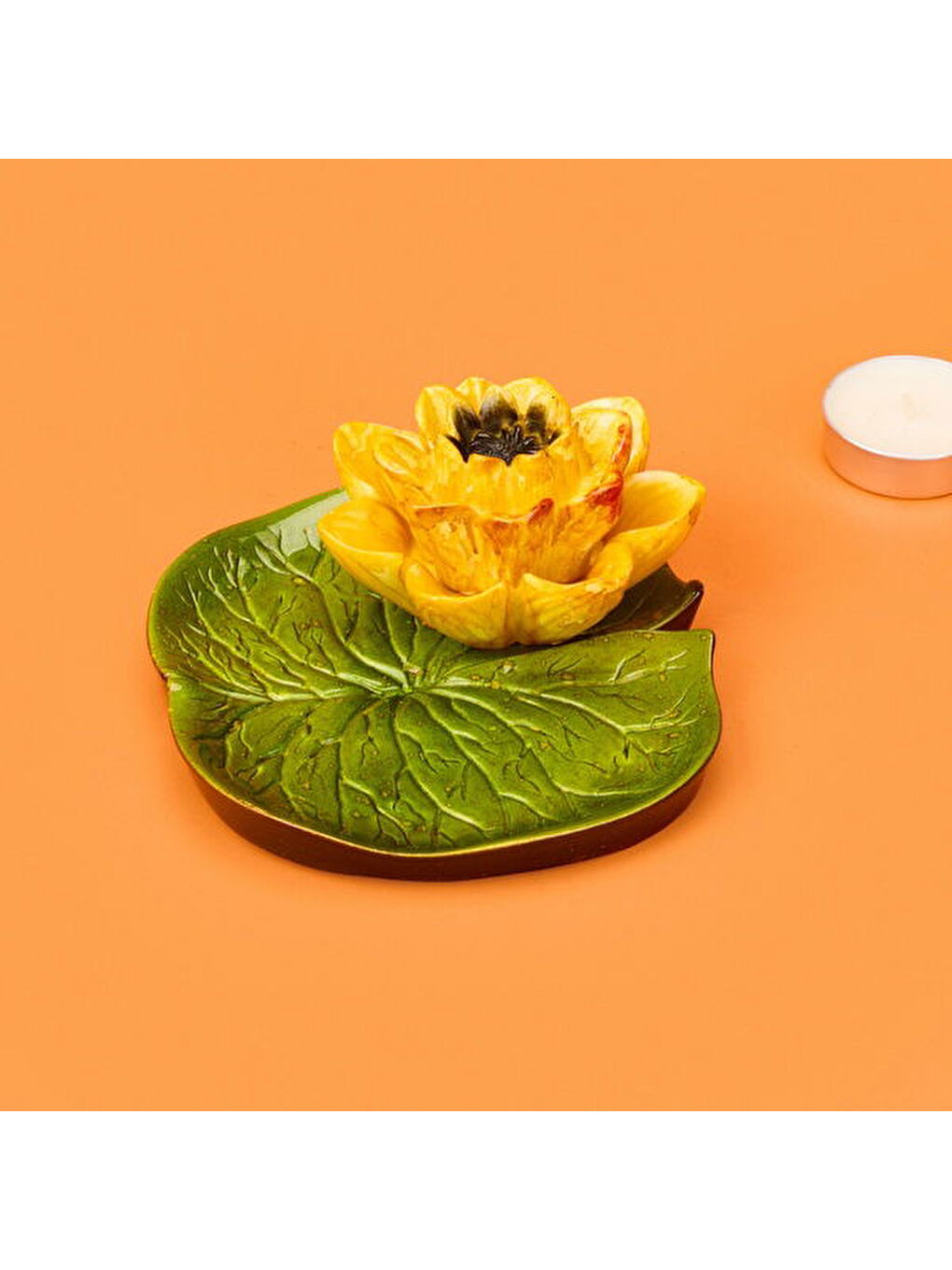 Deco Lotus Dekoratif Tabak - Sarı - 12 cm-2