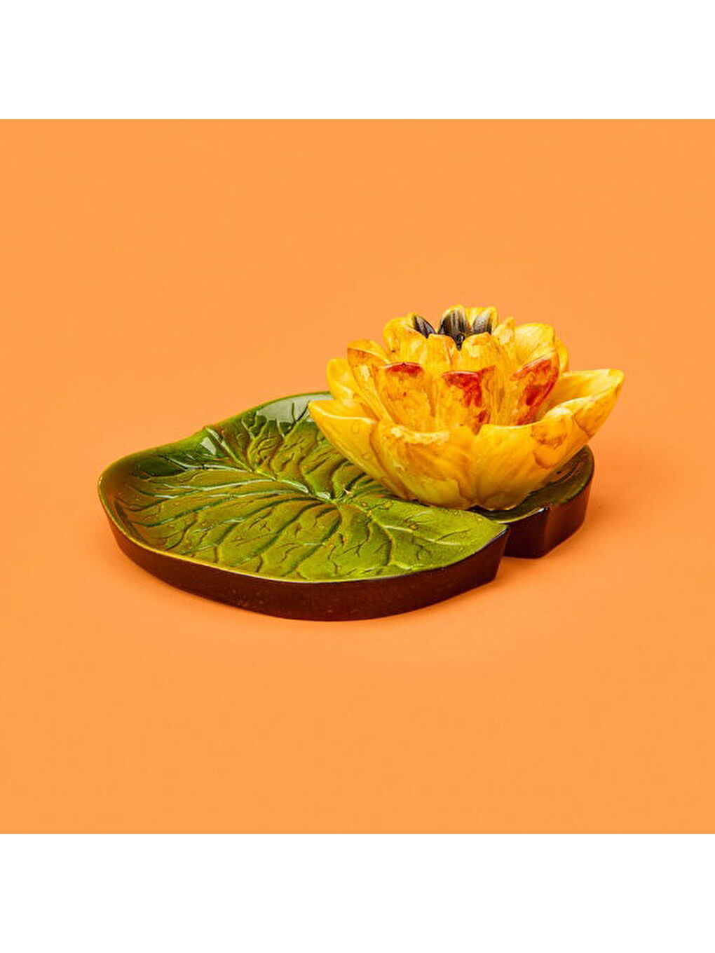 Deco Lotus Dekoratif Tabak - Sarı - 12 cm-3