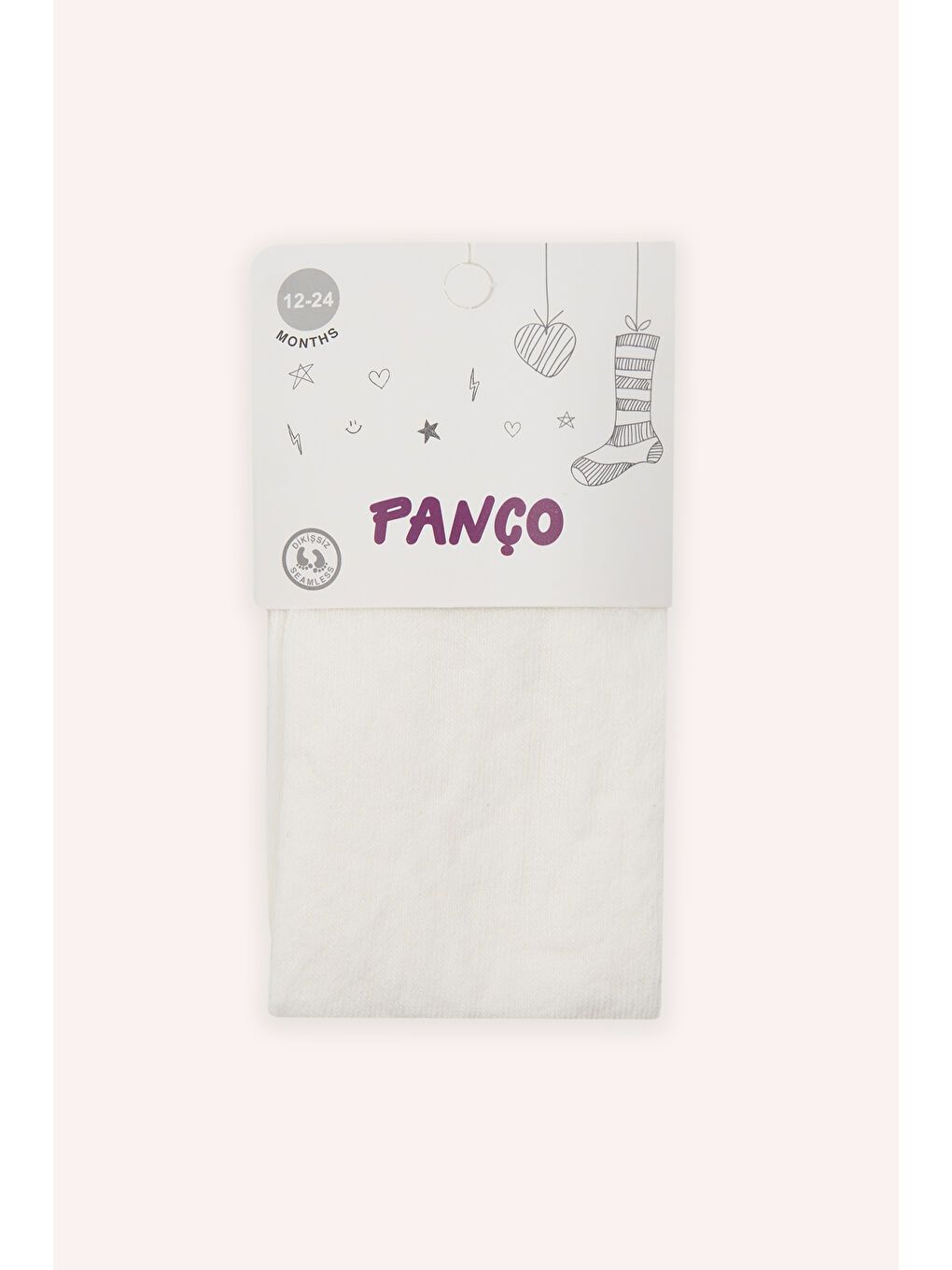 Kız Bebek Pamuklu Ekru Külotlu Çorap