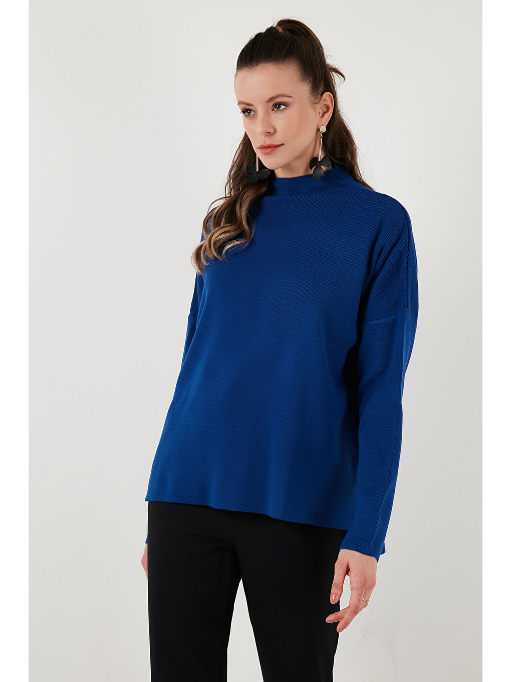 Bej Pamuklu Arkası Uzun Dik Yaka 2'li Paket Triko Kazak 4615002S2-1