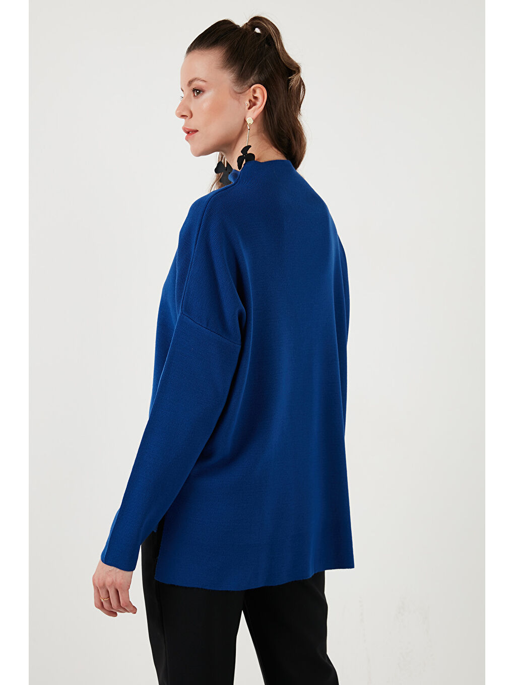 Bej Pamuklu Arkası Uzun Dik Yaka 2'li Paket Triko Kazak 4615002S2-3