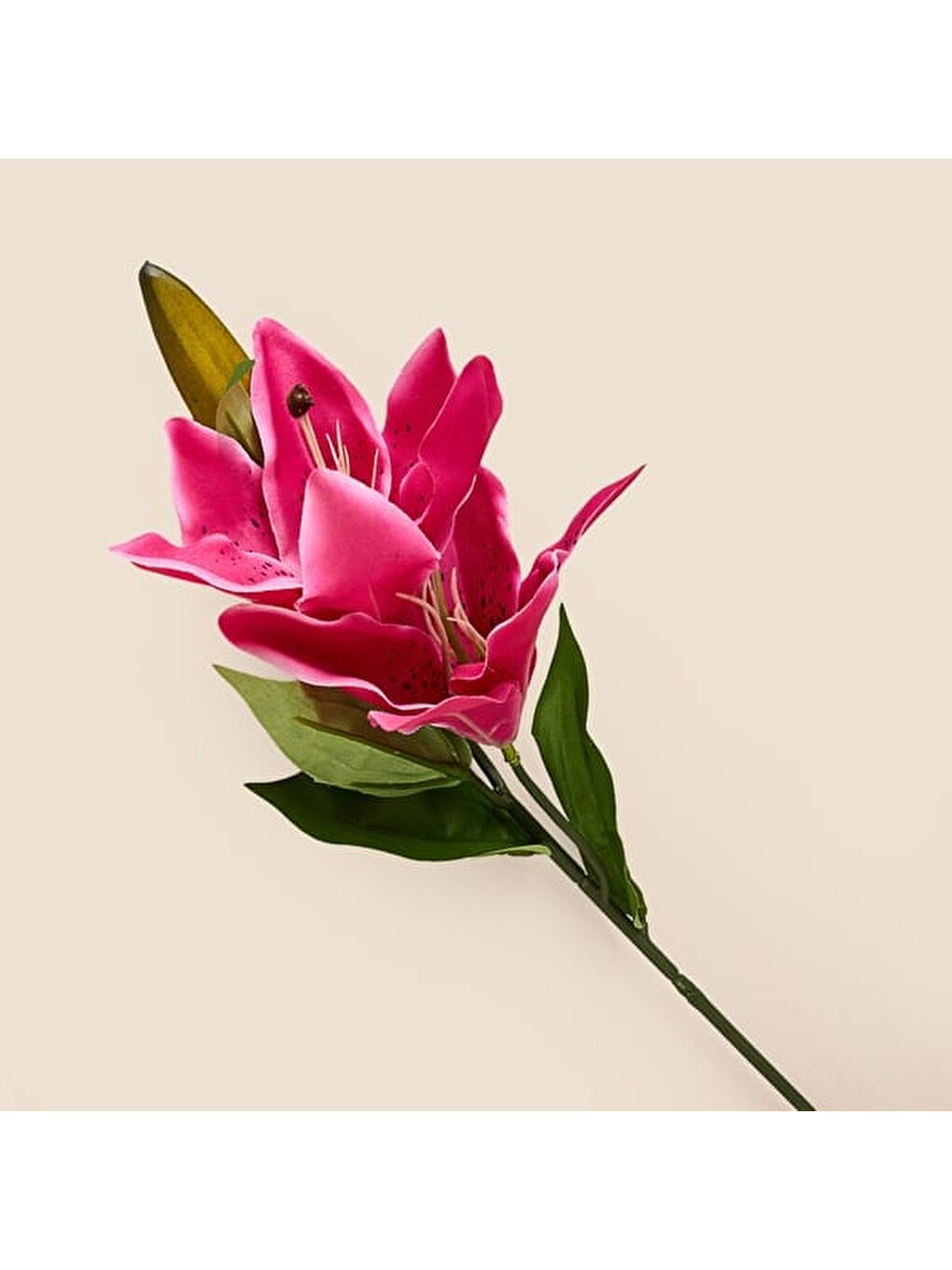 Deco Zambak Yapay Dal Çiçek - Pembe - 63 cm-1