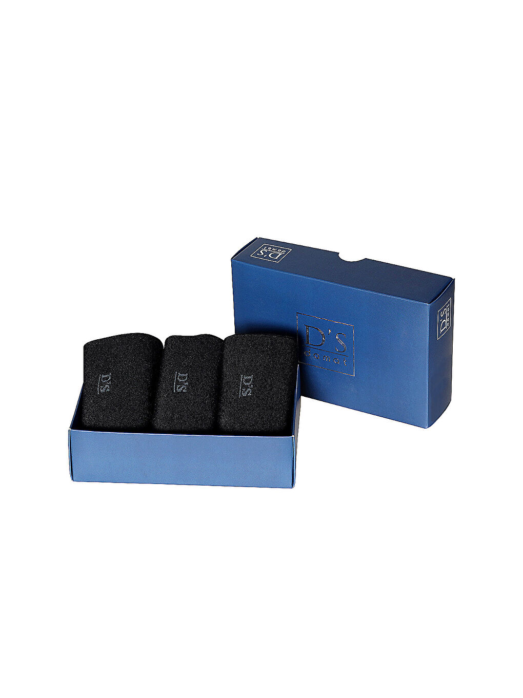 Siyah Pamuk 3'lü Çorap Set SİYAH-1