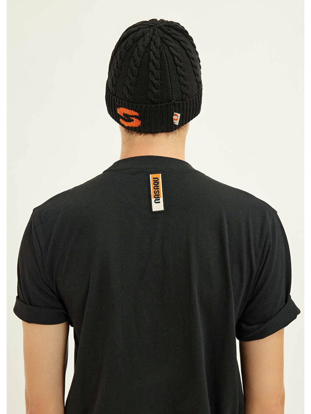 Satu Unisex Siyah Örgülü Bere-4