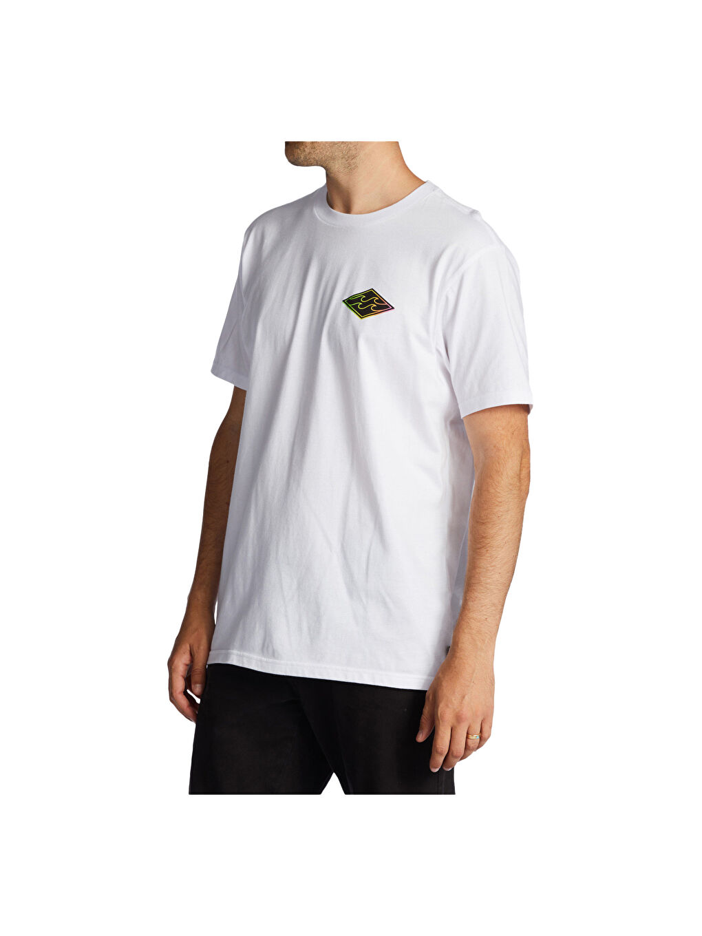 Crayon Wave Ss Erkek Beyaz Tişört-3