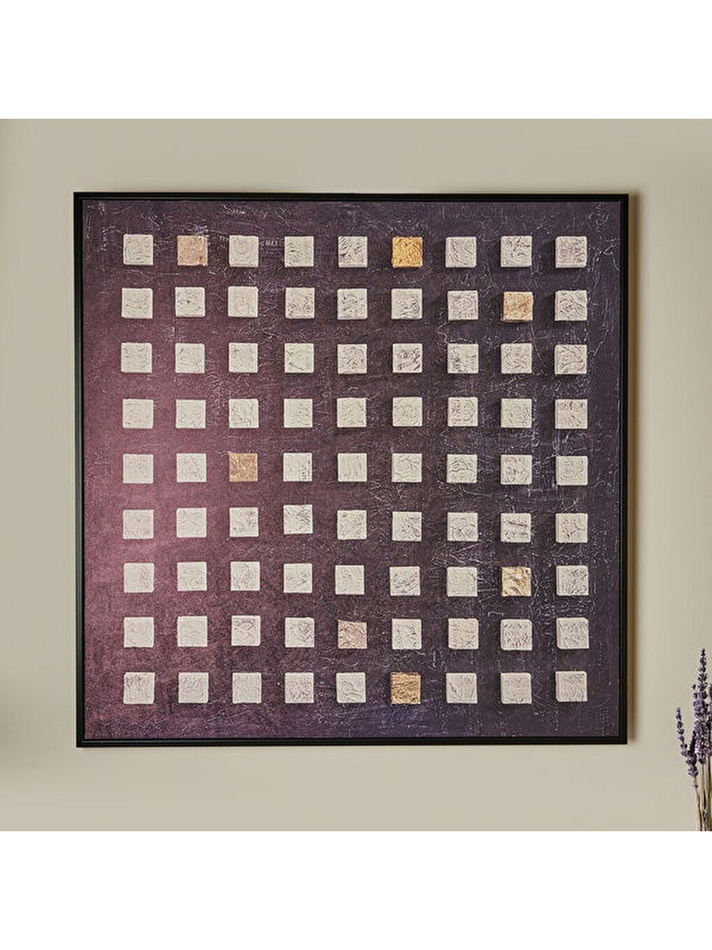 Deco Darkness Kanvas Tablo - Siyah - 100x100 cm