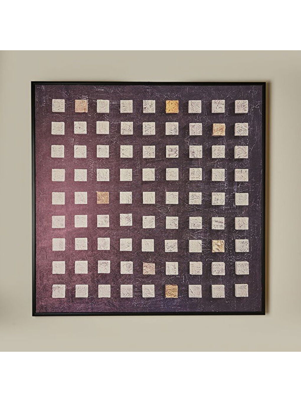 Deco Darkness Kanvas Tablo - Siyah - 100x100 cm-1